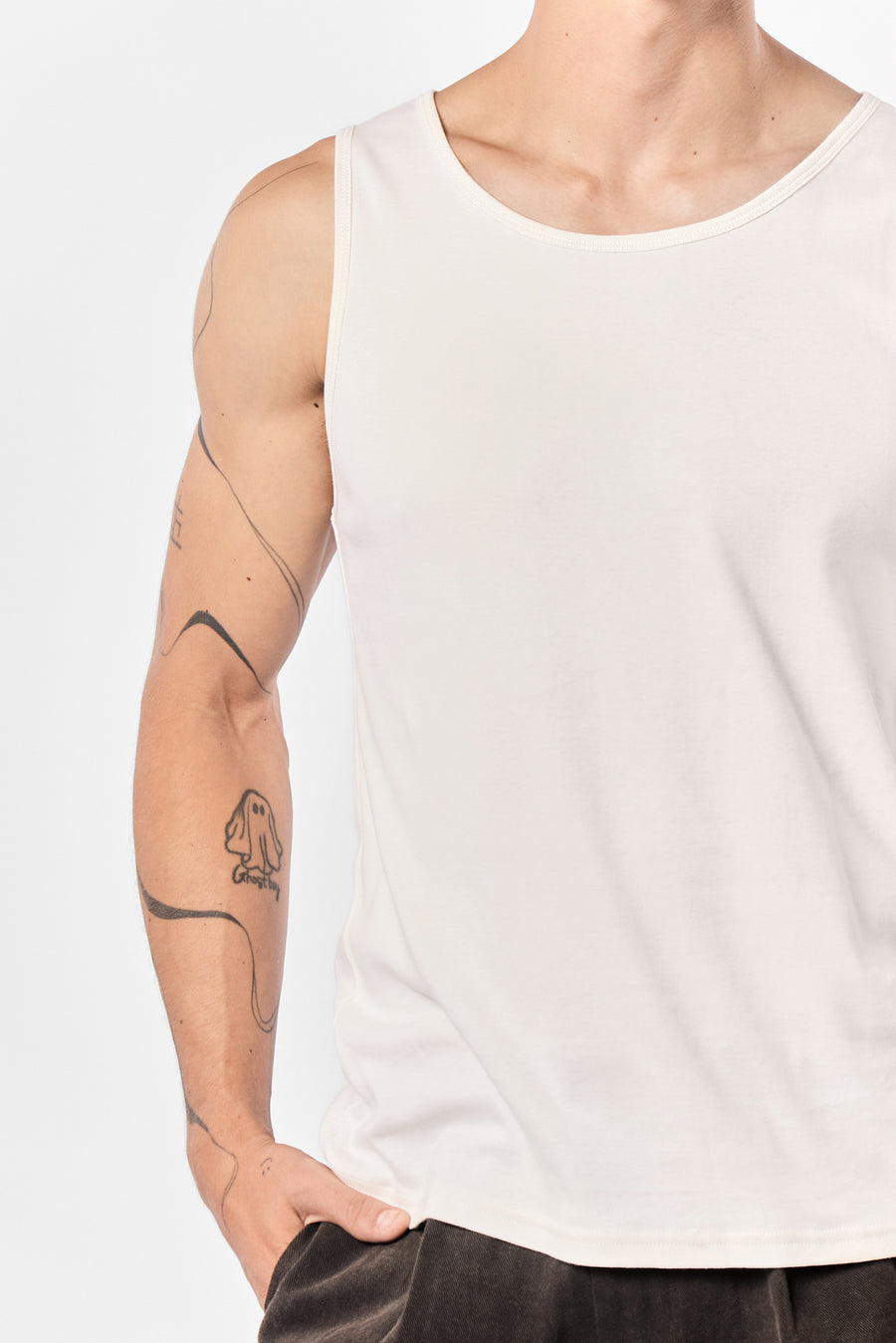 BANDITO TANK TOP IN OFF-WHITE