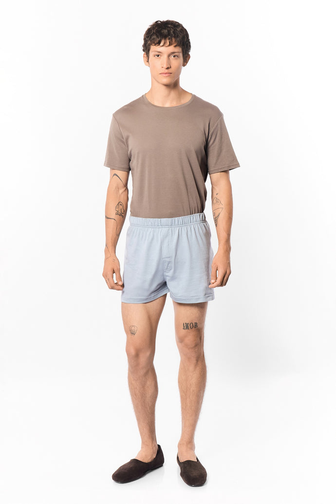 Noa Boxer in Stone Blue
