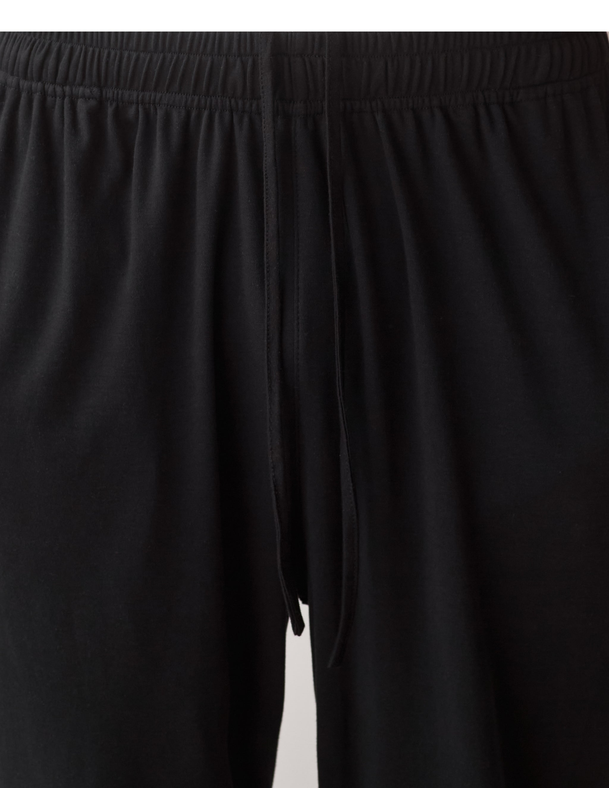 pantalon pijama hombre algodon organico pitas y elastico color negro azulado detalle