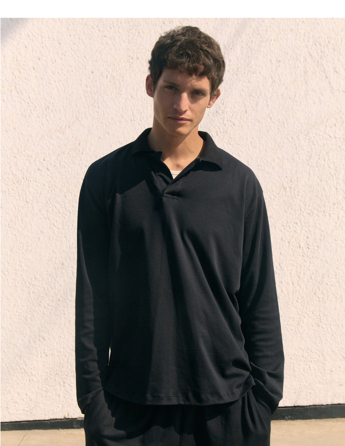 pijama hombre algodon PIMA 100% organico color negro azulado